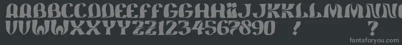 フォントJmhFeliz – 黒い背景に灰色の文字