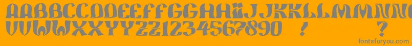 JmhFeliz-fontti – harmaat kirjasimet oranssilla taustalla