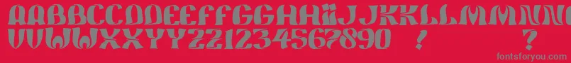 JmhFeliz-fontti – harmaat kirjasimet punaisella taustalla