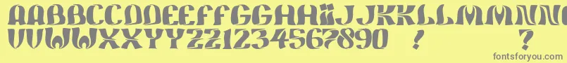 JmhFeliz Font – Gray Fonts on Yellow Background