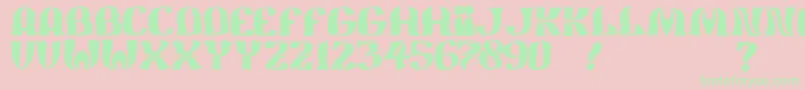 JmhFeliz Font – Green Fonts on Pink Background