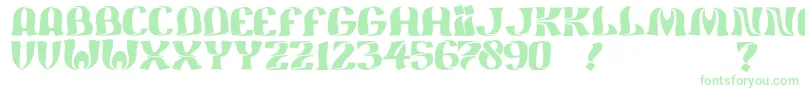 フォントJmhFeliz – 白い背景に緑のフォント