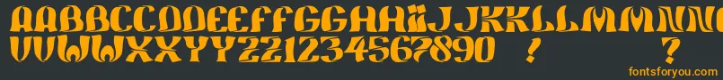 JmhFeliz-Schriftart – Orangefarbene Schriften auf schwarzem Hintergrund