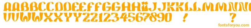 JmhFeliz-Schriftart – Orangefarbene Schriften auf weißem Hintergrund