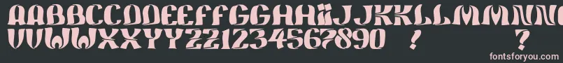 JmhFeliz-fontti – vaaleanpunaiset fontit mustalla taustalla