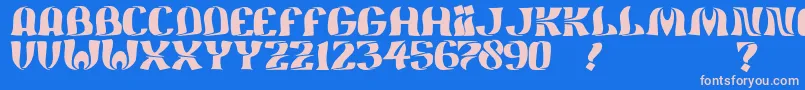 JmhFeliz Font – Pink Fonts on Blue Background