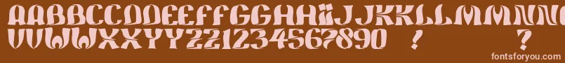 JmhFeliz Font – Pink Fonts on Brown Background