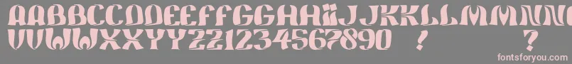 フォントJmhFeliz – 灰色の背景にピンクのフォント