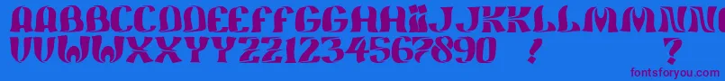 JmhFeliz Font – Purple Fonts on Blue Background