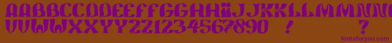 JmhFeliz-fontti – violetit fontit ruskealla taustalla