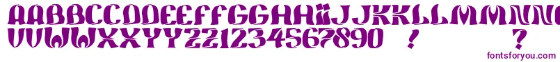 フォントJmhFeliz – 白い背景に紫のフォント