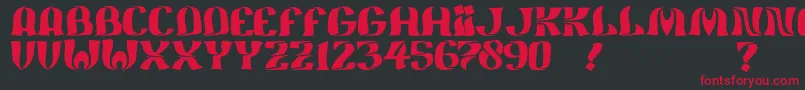 JmhFeliz-Schriftart – Rote Schriften auf schwarzem Hintergrund