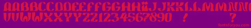 JmhFeliz Font – Red Fonts on Purple Background