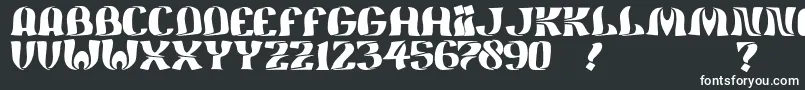 JmhFeliz-fontti – valkoiset fontit mustalla taustalla