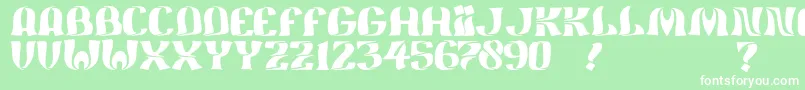 Шрифт JmhFeliz – белые шрифты на зелёном фоне
