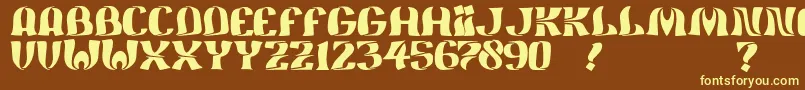 JmhFeliz Font – Yellow Fonts on Brown Background