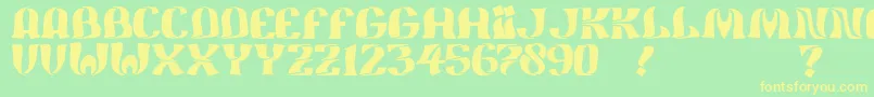 JmhFeliz Font – Yellow Fonts on Green Background