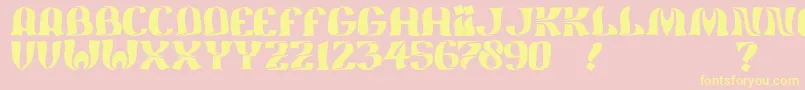JmhFeliz Font – Yellow Fonts on Pink Background