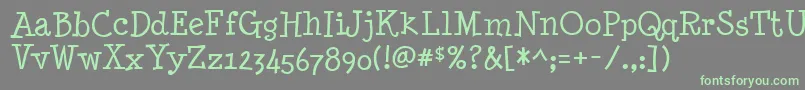 Minyn-fontti – vihreät fontit harmaalla taustalla