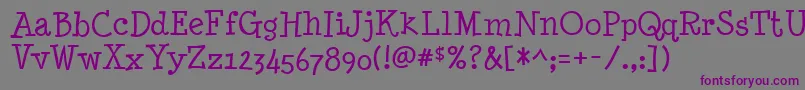 Minyn Font – Purple Fonts on Gray Background