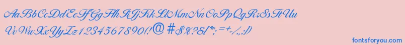 Шрифт BallantinesSerialRegularDb – синие шрифты на розовом фоне