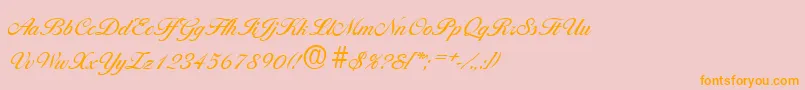 BallantinesSerialRegularDb Font – Orange Fonts on Pink Background