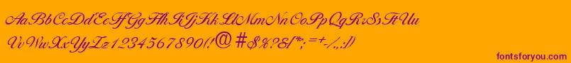 Police BallantinesSerialRegularDb – polices violettes sur fond orange