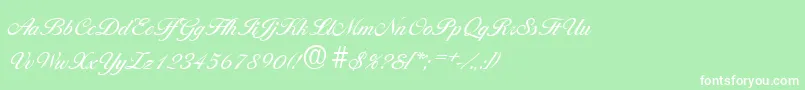 BallantinesSerialRegularDb-Schriftart – Weiße Schriften auf grünem Hintergrund