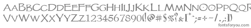 フォントVtcgoblinhandsc – 白い背景に灰色の文字