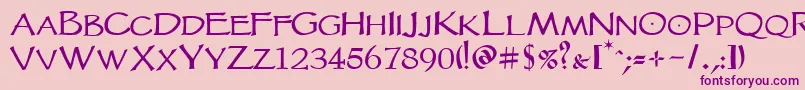 Vtcgoblinhandsc Font – Purple Fonts on Pink Background