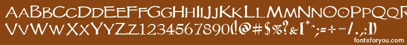 Vtcgoblinhandsc Font – White Fonts on Brown Background