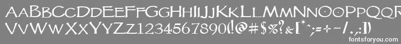 Vtcgoblinhandsc Font – White Fonts on Gray Background