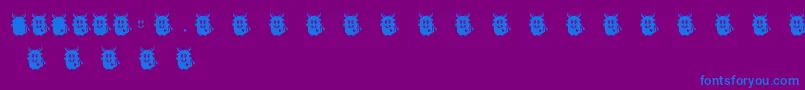 BmdLoveMonsterMonster Font – Blue Fonts on Purple Background