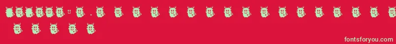 More about BmdLoveMonsterMonster Font BmdLoveMonsterMonster Font – Green Fonts on Red Background