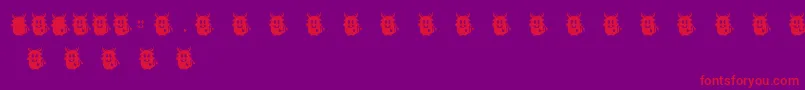 fuente BmdLoveMonsterMonster – Fuentes Rojas Sobre Fondo Morado