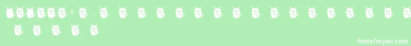 BmdLoveMonsterMonster-fontti – valkoiset fontit vihreällä taustalla