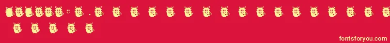 フォントBmdLoveMonsterMonster – 黄色の文字、赤い背景