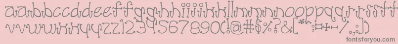 PoodleLover Font – Gray Fonts on Pink Background