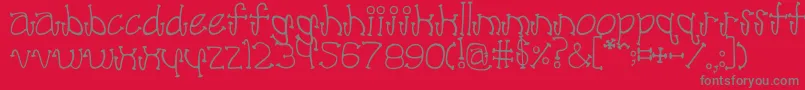 PoodleLover Font – Gray Fonts on Red Background