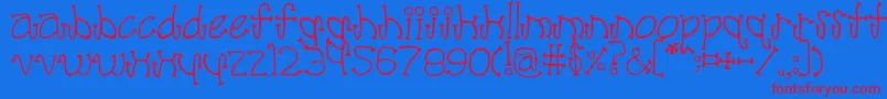 PoodleLover Font – Red Fonts on Blue Background