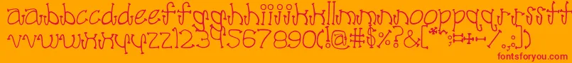 PoodleLover Font – Red Fonts on Orange Background