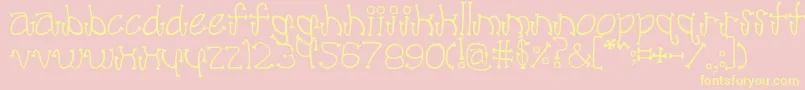 PoodleLover Font – Yellow Fonts on Pink Background