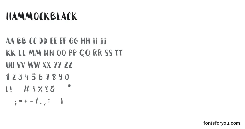 Fuente HammockBlack - alfabeto, números, caracteres especiales
