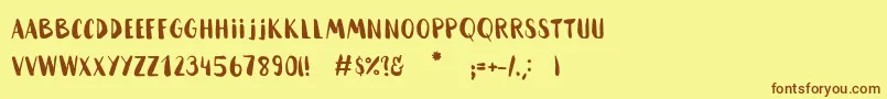 HammockBlack Font – Brown Fonts on Yellow Background