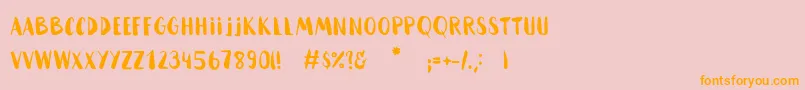 HammockBlack Font – Orange Fonts on Pink Background