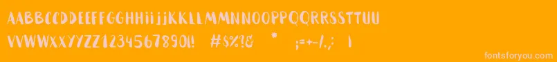 HammockBlack Font – Pink Fonts on Orange Background