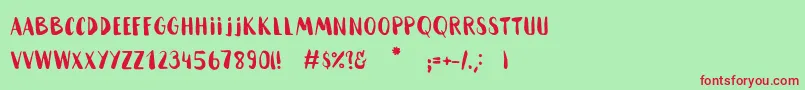 HammockBlack Font – Red Fonts on Green Background
