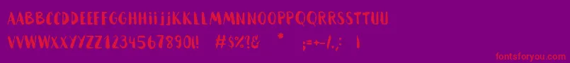 HammockBlack Font – Red Fonts on Purple Background