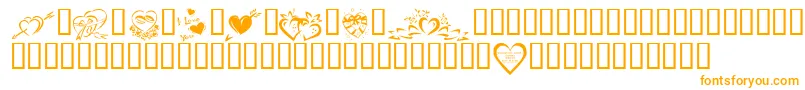 フォントKrValentines2006Four – オレンジのフォント