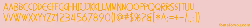 SfDiegoSansCondensed Font – Orange Fonts on Pink Background